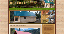 Desktop Screenshot of bclogcabins.com